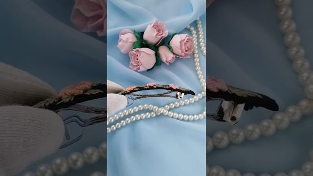 Заколка ручной работы в стиле рококо. Rococo Embroidery. Handmade Hairpin 🌸🌸🌸