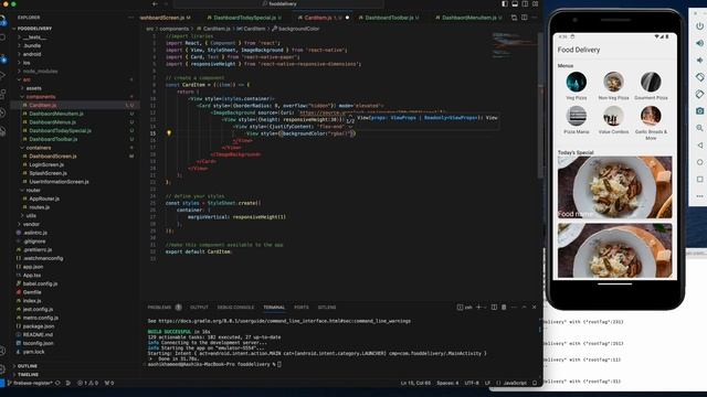 Dashboard Today's Special | Food Delivery App | React native paper | React Native Tamil | PART 7 смотреть онлайн