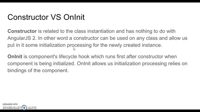 [AngularJS 2] What are differences between OnInit and Constructors? смотреть онлайн