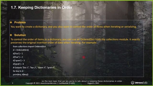 PYTHON COURSE FOR BEGINNERS (PT 3): Chapter 1 (1.6, 1.7) Mapping Keys & Keeping Dictionaries смотреть онлайн