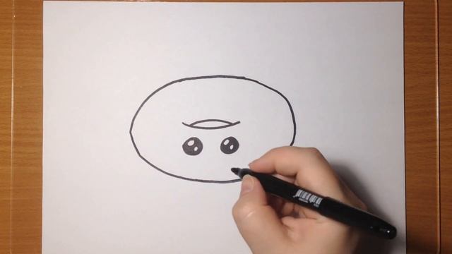 Как нарисовать ПОНЧИК (How to draw DONUT) - Простое рисование для детей (Easy painting for kids) смотреть онлайн