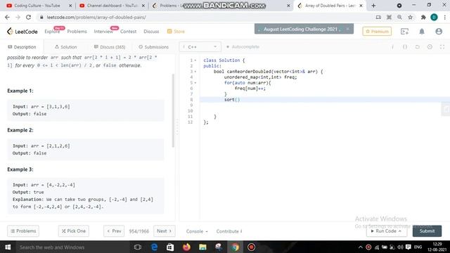 Leetcode -954 Array of Doubled Pairs **Clear explaination** смотреть онлайн