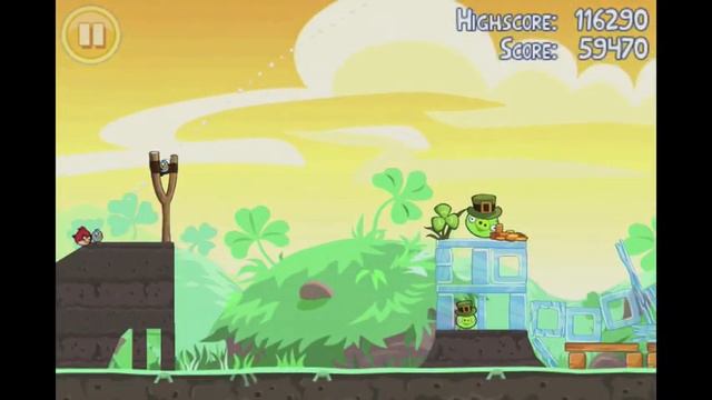 Angry Birds Seasons 3 star walkthrough Go Green, Get Lucky level 1-7 смотреть онлайн