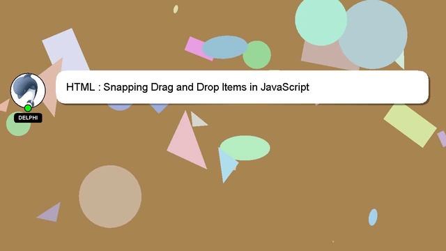 HTML : Snapping Drag and Drop Items in JavaScript смотреть онлайн