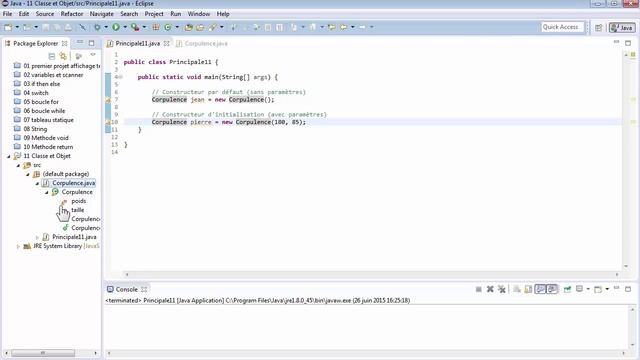 Java avec eclipse - video09 - classes et objets смотреть онлайн