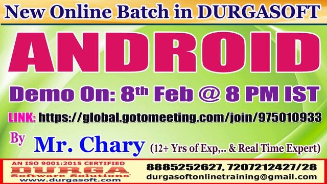 ANDROID Online Training @ DURGASOFT смотреть онлайн