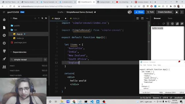 React.js simple-reveal Example to Implement Smooth Scrolling Animation for Lists & Arrays in Browse смотреть онлайн