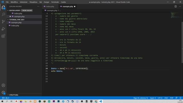 PHP Tutorial Italiano 12 - Lavorare con le Date in PHP смотреть онлайн