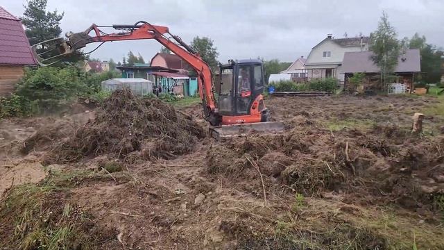 Уборка участка 10 соток | Расчистка участка по Ленинградской области | Компания ВСК смотреть онлайн