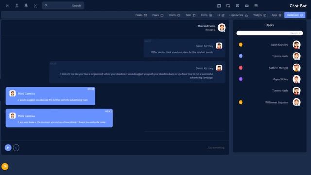 Chatbot Dashboard Bootstrap 5 Admin Web App Template смотреть онлайн