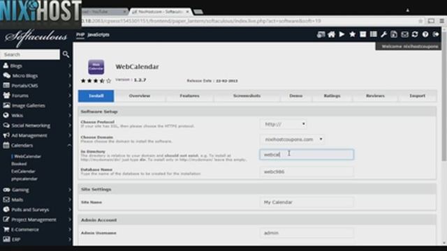 Installing Web Calendar with Softaculous in cPanel смотреть онлайн