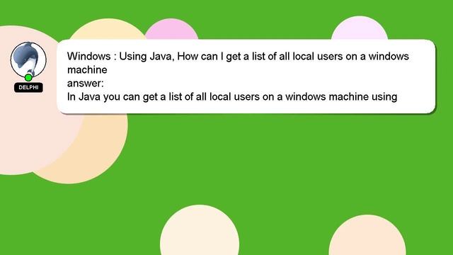 Windows : Using Java, How can I get a list of all local users on a windows machine смотреть онлайн