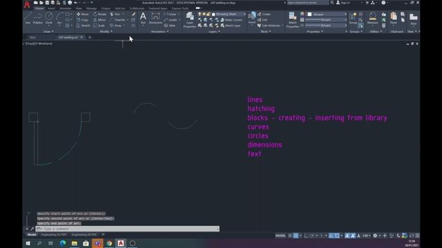 AutoCAD 2021 - Commands, Dimensions and Blocks смотреть онлайн