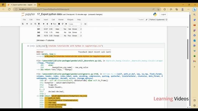 17. Exporting data from Jupyter using Python смотреть онлайн