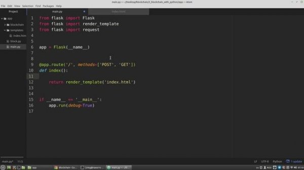 Python Blockchain tutorial #3: Creating Web UI with Flask | Python projects