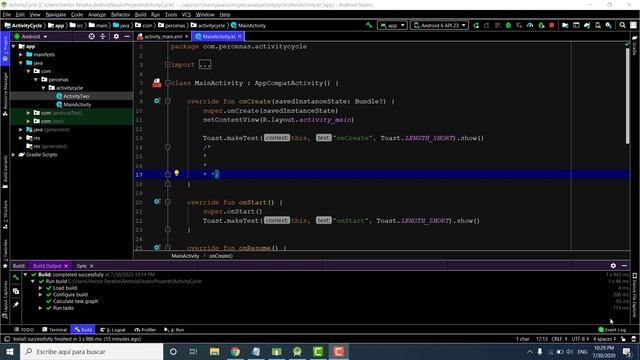 Ciclo de vida de una actividad en Android Studio usando kotlin смотреть онлайн