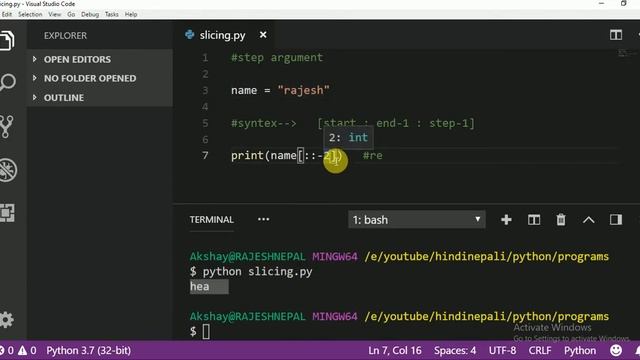 018 Step argument print reverse in python in hindi/urdu смотреть онлайн