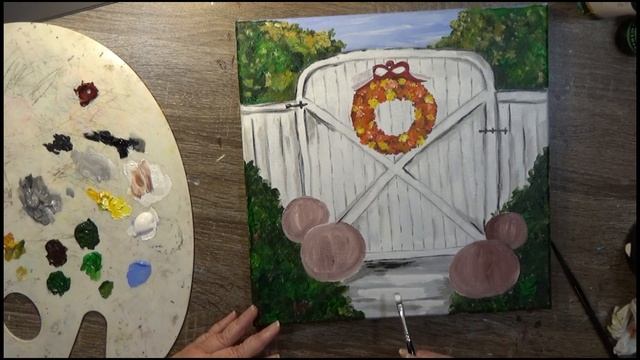 Autumn's Garden Gate Part 3 #acrylicpainting #fun #fall #art #painting смотреть онлайн