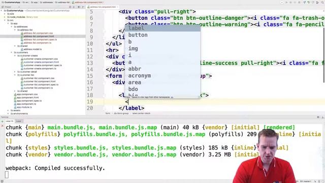 Building a Angular4+ Web App | S4P101 | Adding form and input fields for adding a new address смотреть онлайн