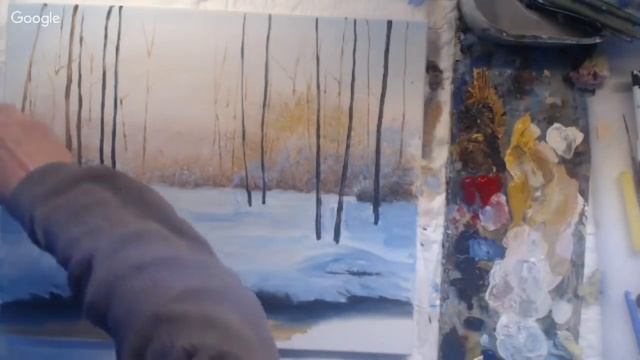 Загадочный лес. Рисуем акриловыми красками. смотреть онлайн