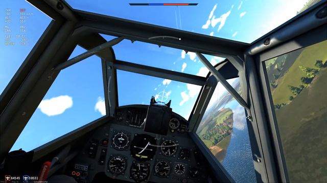 War Thunder BF-109 vs P-63 Simulator Battles смотреть онлайн
