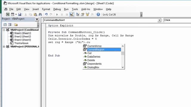 Excel VBA Bangla Tutorial 21 : Min Value Conditional Formatting Macro Bangla Tutorial