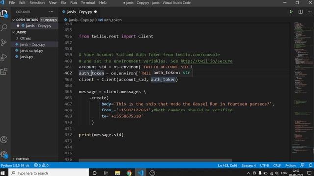 How to make call using python using twilio api | How to make jarvis in python part-22 | AviUpadhyay смотреть онлайн
