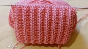 ДВУХСТОРОННИЙ РЕЛЬЕФНЫЙ УЗОР ФРАНЦУЗСКАЯ РЕЗИНКА 58 Вязание Узоры спицами