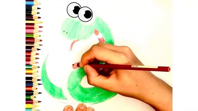 How to draw a snake easy step by step | Как нарисовать змею легко и просто детям смотреть онлайн