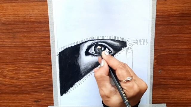 Pencil Sketch Drawing Easy for Beginners | Black and White Realistic Eye Drawing With Pencil смотреть онлайн