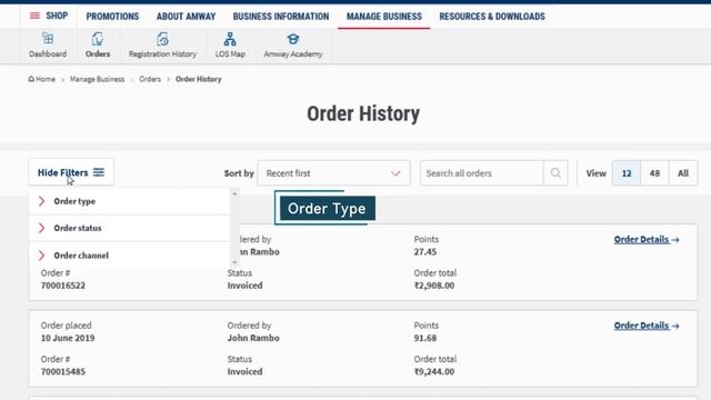 Checking ORDER HISTORY смотреть онлайн
