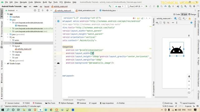 1. BLINK ANIMATION ANDROID VIDEO (JAVA) смотреть онлайн