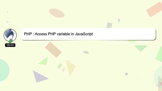 PHP : Access PHP variable in JavaScript смотреть онлайн