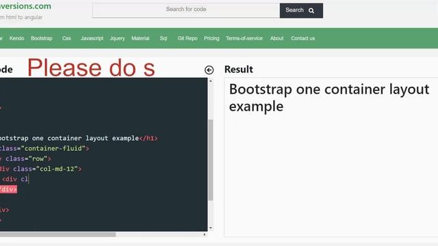 Bootstrap - One container layout | HTMLConversions.com смотреть онлайн