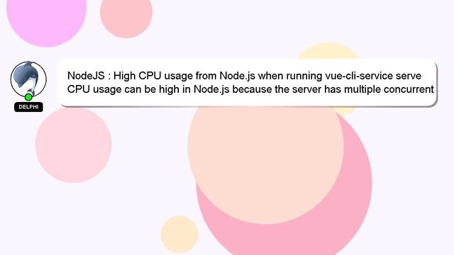 NodeJS : High CPU usage from Node.js when running vue-cli-service serve смотреть онлайн