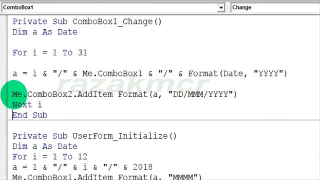 Date controlling combobox Excel VBA смотреть онлайн