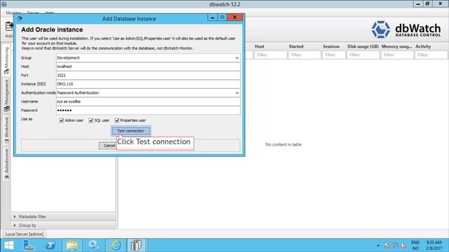 Add an Oracle instance to dbwatch 12 смотреть онлайн