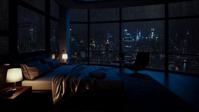 Rain And Thunder At The Window ️?- The Sound Of Rain Falling In A Cozy Space To Relieve Stress