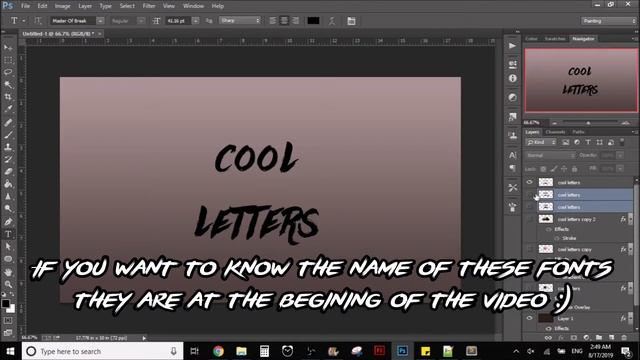 Cool letters speed art in Photoshop + 4 cool fonts смотреть онлайн