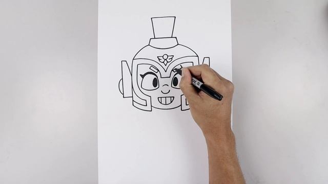 How To Draw Hermes Max | Brawl Stars (Drawing & Coloring Tutorial) смотреть онлайн