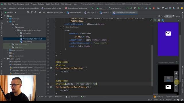Animated Splash Screen with Jetpack Compose | Android Studio Tutorial смотреть онлайн