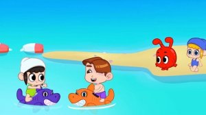 Morphle Beach adventures - Summer Cartoons for Kids with Shark and Construction vehicles
