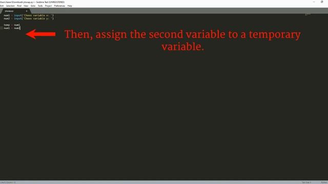 How to swap variables in Python 3.8.5 смотреть онлайн