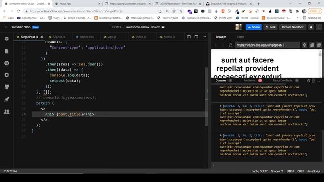 Learn about REST API in React JS | useParams | POST request смотреть онлайн