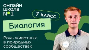 Роль животных в природных сообществах. Видеоурок 35. Биология 7 класс