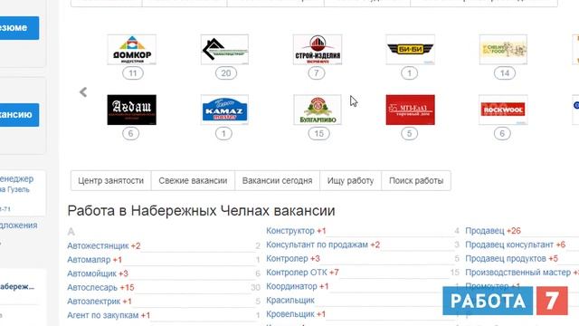 Поиск работы в Набережных Челнах смотреть онлайн