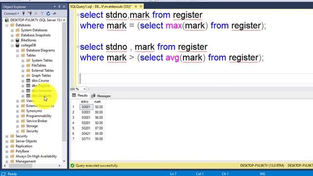 33 - | MS SQL Server For Beginners | - | Nested queries - Sub queries | - |Any , All | смотреть онлайн