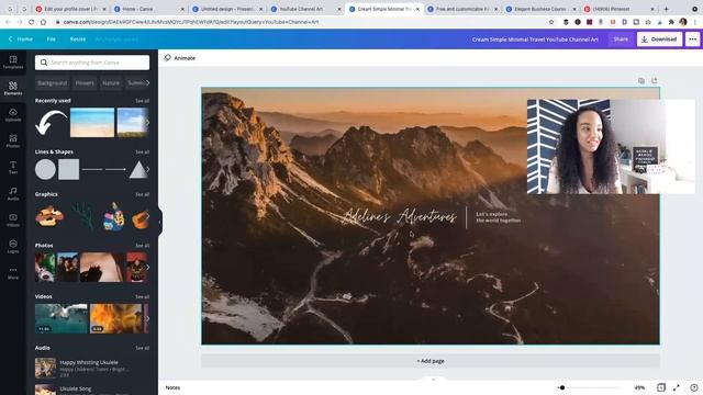 How to Make a Pinterest Profile Cover Photo or Video Banner in Canva смотреть онлайн