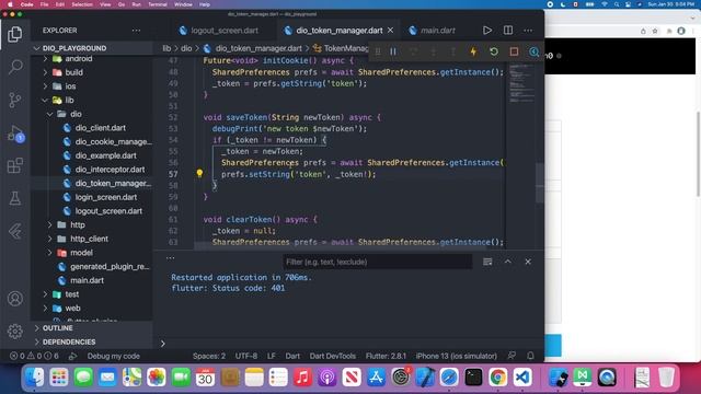 Flutter Network Tutorial for Beginners | Dio Tooken Manager смотреть онлайн