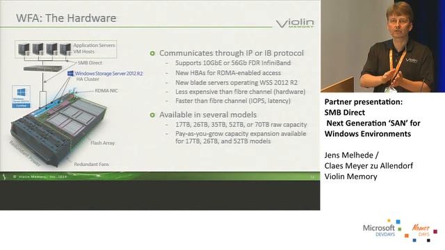 SMB Direct – Next Generation ‘SAN’, Jens Melhede / Claes Meyer zu Allendorf, Violin Memory смотреть онлайн